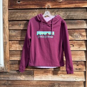 Patagonia Maroon Hoodie with Logo. Recycled material. Regular fit. UPRISAL